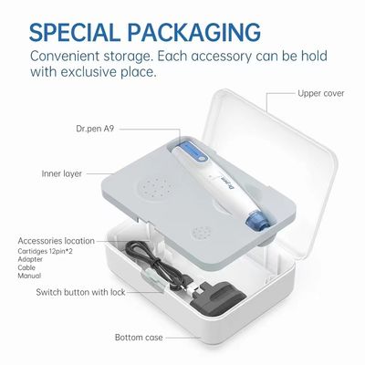 Medical Grade Stainless Steel Electric Microneedling Pen With Adjustable Needle Length